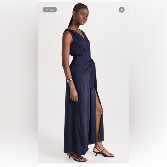 NWT ✨ DIARRABLU Lyla Dress | Shopbop | Navy Blue Maxi Wrap Dress Size L Large - Picture 7 of 10